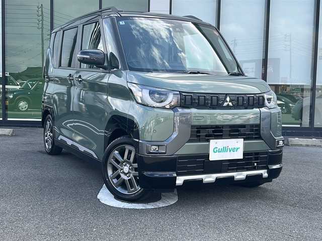 三菱 デリカミニ T プレミアム 岐阜県 2025(令7)年 0.1千km 緑Ⅱ 登録時走行距離15km/９型ディスプレイオーディオ/全方位カメラ/バックカメラ/デジタルインナーミラー/ステアリングヒーター/両側パワースライドドア/ツートンカラー/レーダークルーズコントロール/シートヒーター/コーナーセンサー/禁煙車/e-Assist/LEDヘッドライト/フォグランプ/オートライト/ハーフレザーシート/プッシュスタート/スマートキー/スペアキー/衝突被害軽減システム/Bluetooth接続/純正15インチアルミホイール/パワーウィンドウ/パワーステアリング
