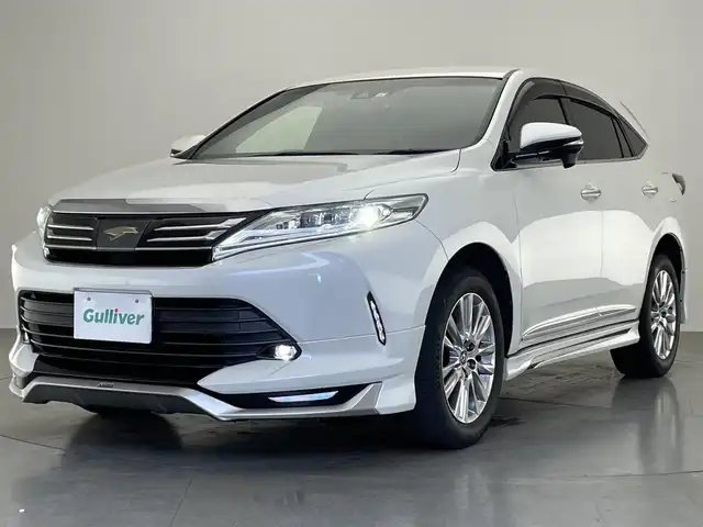 トヨタ ハリアー プレミアム 愛知県 2017(平29)年 6.2万km ホワイトパールクリスタルシャイン アルパイン１０型ナビ　モデリスタ　禁煙車　フルセグＴＶ　バックカメラ　電動リヤゲート　ドラレコ　ＥＴＣ　セーフティセンス　衝突軽減　レーダー探知機　３眼ＬＥＤヘッドライト　追従クルコン　ｎａｎｏｅ