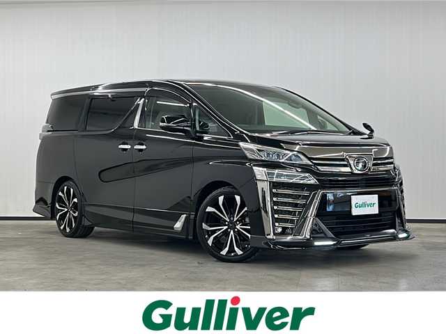 トヨタ ヴェルファイア Z Gエディション 長崎県 2019(令1)年 9.9万km ブラック ワンオーナー/純正8インチナビ/（フルセグ/CD/DVD/BTA）/純正フリップダウンモニター/トヨタセーフティーセンス/・プリクラッシュセーフティ/・レーントレーシングアシスト/・レーダークルーズコントロール/・レーンディパーチャーアラート/・オートマチックハイビーム/・ロードサインアシスト/モデリスタ20インチホイール/純正18インチホイール（積込み）/TRDエアロ/パワーシート/エアーシート/シートヒーター/ブレーキホールド/両側パワースライドドア/ステアリングヒーター/ステアリングスイッチ/nanoe/保証書/取扱説明書