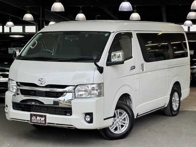 トヨタ ハイエース GL ロング 道北・旭川 2021(令3)年 0.7万km ホワイトパールクリスタルシャイン フルセグテレビ/片側パワースライドドア/ETC/ドアバイザー/フロントカメラ/サイドカメラ/バックカメラ/全方位カメラ/フロントフォグランプ/リアフォグランプ/社外アルミホイール/ミラーヒーター/寒冷地仕様車