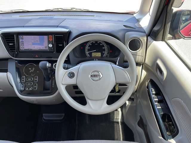 日産 デイズ ルークス X 山口県 2016(平28)年 4.3万km アゼリアピンク 純正SDナビ【MM115D-W】/Bluetooth /フルセグTV/片側パワースライドドア/全方位カメラ/ベンチシート/後席用エアコン/スマートキー/プッシュスタート/スペアキー1本/衝突軽減システム