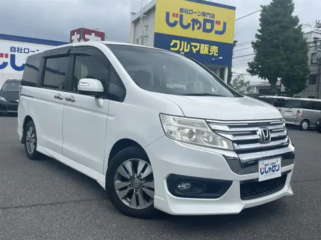 ホンダ ステップワゴン スパーダ Z インターナビセレ 東京都 2012(平24)年 7.7万km ホワイトオーキッドパール (株)IDOMが運営する【じしゃロン昭島店】の自社ローン専用車両になります。こちらは現金またはオートローンご利用時の価格です。自社ローンご希望の方は別途その旨お申付け下さい/純正ナビ/バックカメラ/フリップダウンモニター/ＥＴＣ/両側パワースライドドア/クルーズコントロール/パドルシフト/スマートキー