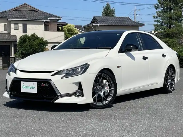 トヨタ マークＸ GRMN 千葉県 2019(令1)年 1.8万km ホワイトパールクリスタルシャイン 350台限定車/フルオリジナル車両/OPカーボンルーフ/専用BBS19インチAW/専用ブレーキ/専用スポーツシート/専用サスショック/HIDヘッドライト/LEDフォグライト/LEDビーム/ビルトインETC/専用SDナビ/フルセグTV/バックカメラ/保証書/取扱説明書/スペアキー
