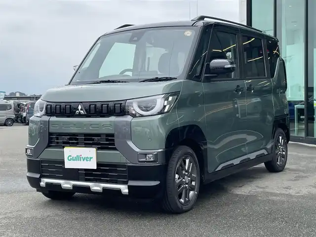 三菱 デリカミニ T プレミアム 東京都 2025(令7)年 0.1千km 緑Ⅱ 届出済未使用車/純正9インチディスプレイオーディオ/アラウンドビューモニター/マイパイロット/デジタルインナーミラー/両側パワースライドドア/アダプティブクルーズコントロール/ハーフレザーシート/シートヒーター/ステアリングヒーター/パドルシフト/アイドリングストップ/LEDヘッドライト/e-Assist/衝突軽減ブレーキ/レーンキープアシスト/オートマチックハイビーム/コーナーセンサー