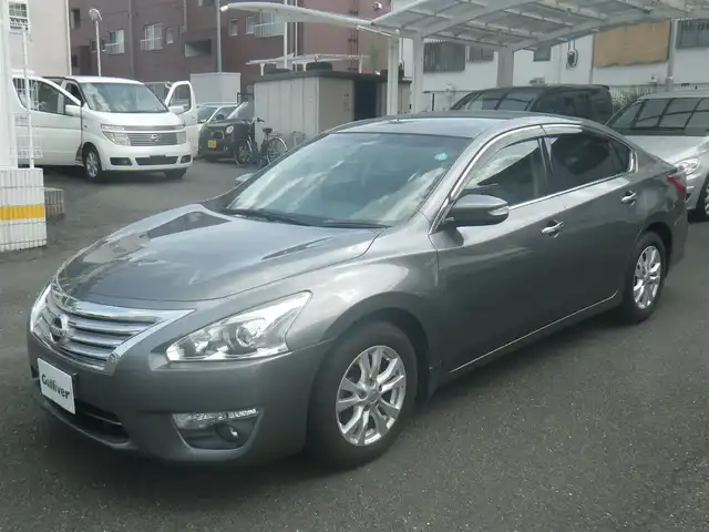 日産 ティアナ XE 神奈川県 2014(平26)年 3.4万km ダークメタルグレー 登録時33416km/純正SDナビ　フルセグTV/（SD/USB/CD）/バックカメラ/前後ドライブレコーダー（ユピテル）/ビルトインETC/純正16インチAW/オートライト/純正フロアマット/純正サイドバイザー/インテリキーx2/取説書
