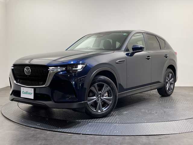 マツダ ＣＸ－６０ 25S Sパッケージ 愛媛県 2025(令7)年 0.4万km ディープクリスタルブルーマイカ １２．３型ナビ/フルセグ／Ｂｌｕｅｔｏｏｔｈ／ＵＳＢ/全方位カメラ/衝突軽減ブレーキ/レーダークルーズコントロール/レーンキープアシスト/ＥＴＣ/ブラインドスポットモニター/前後コーナーセンサー/オートマチックハイビーム