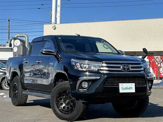 トヨタ ハイラックス Z 道東・釧路十勝 2018(平30)年 5万km アティチュードブラックマイカ 4WD/寒冷地仕様車/運転支援システム/・PCS(プリクラッシュセーフティ)/・LDA(レーンディパーチャーアラート)/・クルーズコントロール/ALPINEフローティングナビ/ (CD/DVD/BT)/フルセグTV/バックカメラ/ETC/ALPINEドライブレーコーダー/革巻きステアリング/ステアリングスイッチ/プッシュスタート/スマートキー/スペアキー/社外17インチAW/オートライト/純正LEDヘッドライト/フォグランプ/ (フロント/リア)/純正ドアバイザー/電動格納ミラー/ウインカーミラー/ミラーヒーター/横滑り防止装置/DAC(ダウンヒルアシストコントロール)/ナビ取扱説明書/取扱説明書/保証書