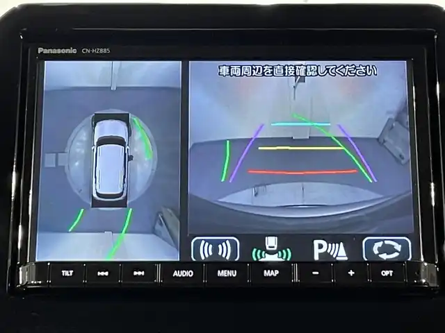 スズキ クロスビー HYBRID MZ 愛知県 2023(令5)年 2.8万km タフカーキパールメタリック/ホワイト2トーン 純正８インチナビ　/（AM/FM/Bluetooth/SD/iPod/フルセグTV/USB/CD・DVD再生)/アラウンドビューモニター　/衝突軽減ブレーキ　/レーダークルーズコントロール　/シートヒーター　/ビルトインＥＴＣ　/デジタルインナーミラー　/前後ドライブレコーダー　/ＬＥＤヘッドライト/LEDフォグランプ　/車線逸脱警報　/誤発進抑制機能/アダプティブハイビームシステム/標識認識機能/アイドリングストップ/パドルシフト/USB接続/ISOFIX/純正フロアマット/純正16インチAW/プッシュスタート/　　-スマートキー