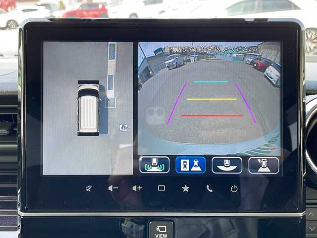 スズキ スペーシア カスタム HYBRID XS 山口県 2022(令4)年 2.6万km ピュアホワイトパール/ブラック2トーン 純正メーカーオプションナビ/Bluetooth/フルセグTV/全周囲カメラ/コーナーセンサー/衝突軽減ブレーキ/レーンキープアシスト/横滑り防止装置/プッシュスタート/スマートキー/クルーズコントロール/両側パワースライドドア/社外前方ドライブレコーダー/ハーフレザーシート/ステアリングスイッチ/LEDヘッドライト/LEDフォグライト/オートライト/ETC/純正15インチAW/保証書・取説/スペアキー1個