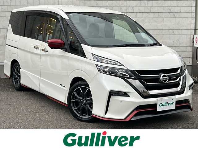 日産 セレナ ニスモ 福島県 2017(平29)年 4万km ブリリアントホワイトパール ニスモ専用フルエアロ　プロパイロット　純正９型ナビ　全周囲Ｃ　ハンズフリー両側パワスラ　ＥＴＣ　オートパーキングアシスト　リアヒーターダクト　全席ＵＳＢポート　デジタルミラー　ニスモ専用１７インチＡＷ