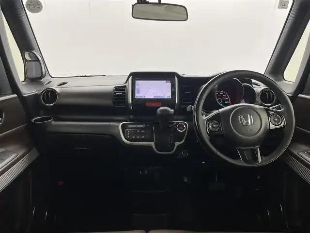 ホンダ Ｎ ＢＯＸ スラッシュ G ターボLインテリアカラーパッケージ 群馬県 2017(平29)年 4.9万km プレミアムディープモカパール 純正メモリナビ　【型番　VXM-174VFXi】/　フルセグTV/FM/AM/CD/DVD/Bluetooth/前後ドライブレコーダー/バックカメラ/ETC/HIDヘッドライト/オートライト/充電用USBジャック/電動パーキングブレーキ/パドルシフト/ディスチャージヘッドライト(オートライトコントロール機構付)/IRカット(遮熱)/スーパーUVカットフロントドアガラス/社外15インチAW