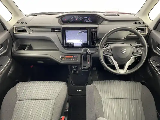 スズキ ソリオ HV SZ 埼玉県 2023(令5)年 1.9万km フレイムオレンジパールM / ガンメタリック2トーン 純正９インチナビ　全方位モニター　ヘッドアップディスプレイ　ビルトインＥＴＣ　前後ドラレコ　シートヒーター　レーダークルーズコントロール　パドルシフト　両側パワースライドドア　ＬＥＤ　オートライト