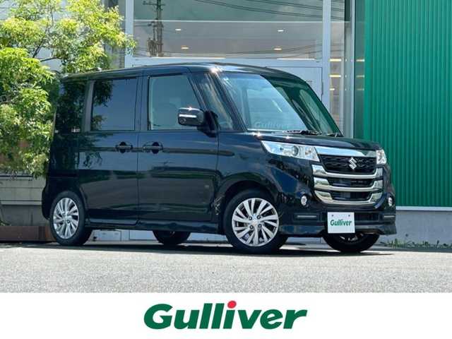 スズキ スペーシア カスタム Z 岡山県 2017(平29)年 5.8万km ブルーイッシュブラックパール3 メモリナビ　AVIC-RZ06/フルセグTV、CD、DVD、Bluetooth、AM、FM/片側パワースライドドア/ETC/シートヒーター/オートライト/スマートキー/プッシュスタート/フォグランプ