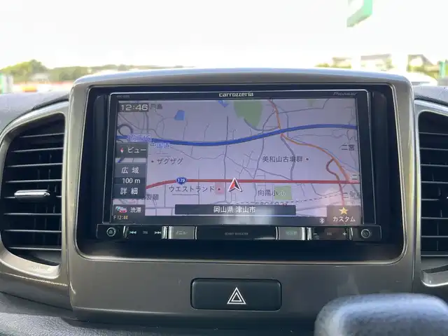 スズキ スペーシア カスタム Z 岡山県 2017(平29)年 5.8万km ブルーイッシュブラックパール3 メモリナビ　AVIC-RZ06/フルセグTV、CD、DVD、Bluetooth、AM、FM/片側パワースライドドア/ETC/シートヒーター/オートライト/スマートキー/プッシュスタート/フォグランプ