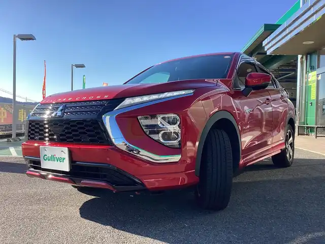 三菱 エクリプス クロス ＰＨＥＶ P 奈良県 2021(令3)年 9.2万km レッドダイヤモンド ワンオーナー/純正メモリーナビ(BT・フルセグ)/全方位カメラ/前後ドライブレコーダー/クルーズコントロール/パワーシート/シートヒーター/ハンドルスイッチ/パドルシフト/ヘッドアップディスプレイ/ハーフレザーシート/ETC/純正１８インチアルミ/スマートキー２個/充電ケーブル有り