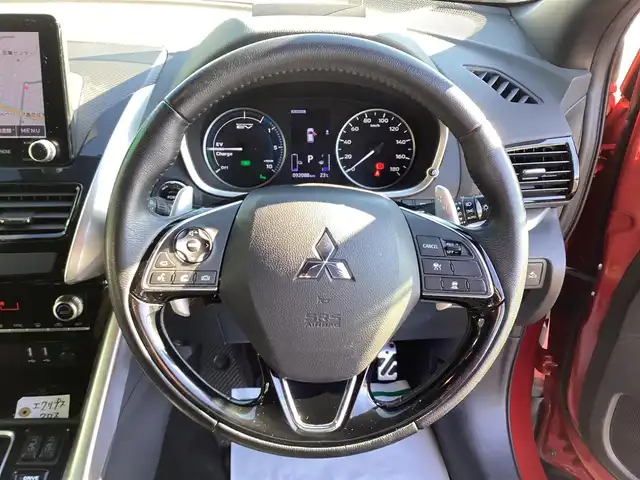三菱 エクリプス クロス ＰＨＥＶ P 奈良県 2021(令3)年 9.2万km レッドダイヤモンド ワンオーナー/純正メモリーナビ(BT・フルセグ)/全方位カメラ/前後ドライブレコーダー/クルーズコントロール/パワーシート/シートヒーター/ハンドルスイッチ/パドルシフト/ヘッドアップディスプレイ/ハーフレザーシート/ETC/純正１８インチアルミ/スマートキー２個/充電ケーブル有り