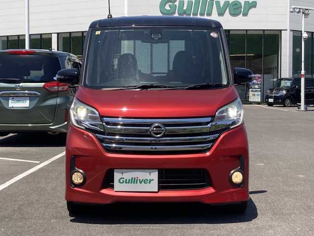 日産 デイズ ルークス ハイウェイスターX Gパッケージ 佐賀県 2016(平28)年 7.6万km スパークリングレッド/ブラック 純正ナビ/アラウンドビューモニター/エマージェンシーブレーキ/両側パワースライドドア/ETC/アイドリングストップ/プッシュスタート/スマートキー/HIDヘッドライト/フォグライト/純正アルミホイール