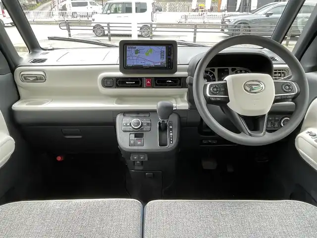 ダイハツ ムーヴ キャンバス ストライプス G ターボ 岐阜県 2024(令6)年 0.9万km シャイニングホワイトパール/レイクブルーメタリック /社外SDナビ/（フルセグテレビ.Bluetooth）//バックカメラ//スマートアシスト//クルーズコントロール//プッシュスタート//両側パワースライドドア//ETC//ドライブレコーダー//純正14インチAW//純正フロアマット//シートヒーター