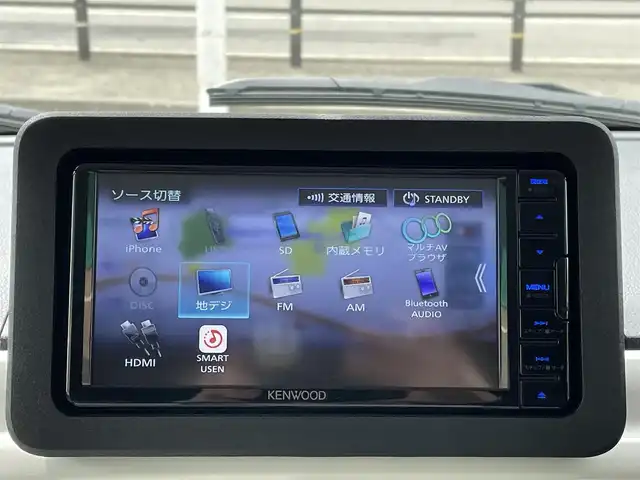 ダイハツ ムーヴ キャンバス ストライプス G ターボ 岐阜県 2024(令6)年 0.9万km シャイニングホワイトパール/レイクブルーメタリック /社外SDナビ/（フルセグテレビ.Bluetooth）//バックカメラ//スマートアシスト//クルーズコントロール//プッシュスタート//両側パワースライドドア//ETC//ドライブレコーダー//純正14インチAW//純正フロアマット//シートヒーター