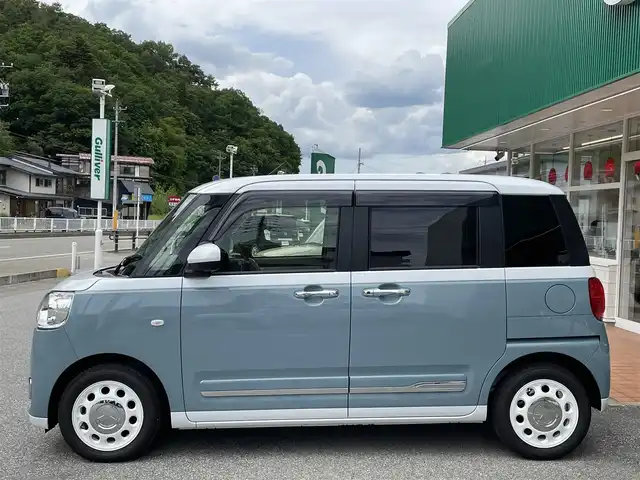 ダイハツ ムーヴ キャンバス ストライプス G ターボ 岐阜県 2024(令6)年 0.9万km シャイニングホワイトパール/レイクブルーメタリック /社外SDナビ/（フルセグテレビ.Bluetooth）//バックカメラ//スマートアシスト//クルーズコントロール//プッシュスタート//両側パワースライドドア//ETC//ドライブレコーダー//純正14インチAW//純正フロアマット//シートヒーター