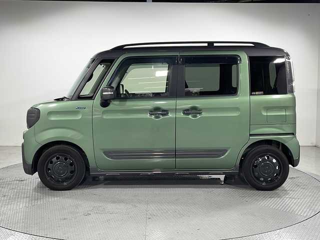 マツダ フレアワゴンタフスタイル ハイブリッドXS 広島県 2019(令1)年 4.3万km ツールグリーンパールメタリック/ガンメタリック 社外ナビ/両側パワースライドドア/ルーフレール/シートヒーター/バックカメラ/デュアルセンサーブレーキサポート/車線逸脱警報/ハイビームアシスト/誤発進抑制機能/LEDヘッドランプ/純正15インチホイールキャップ/ETC/ドライブレコーダー