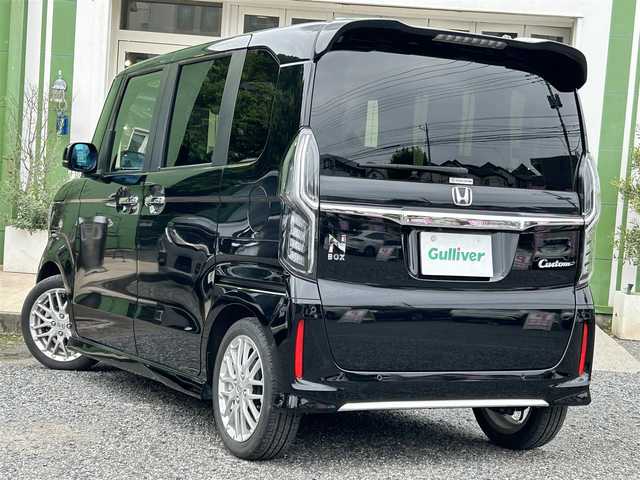 ホンダ Ｎ ＢＯＸ カスタム L ターボ 埼玉県 2021(令3)年 2.1万km クリスタルブラックパール 前席シートヒーター/クリアランスソナー/パドルシフト/アダプティブクルーズコントロール/車線維持支援システム/衝突軽減ブレーキ/オートライト/LEDヘッドランプ/ドライブレコーダー前後/プッシュスタート/社外サイドミラー 無限/保証書付整備手帳/取扱説明書