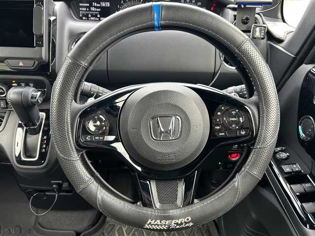 ホンダ Ｎ ＢＯＸ カスタム L ターボ 埼玉県 2021(令3)年 2.1万km クリスタルブラックパール 前席シートヒーター/クリアランスソナー/パドルシフト/アダプティブクルーズコントロール/車線維持支援システム/衝突軽減ブレーキ/オートライト/LEDヘッドランプ/ドライブレコーダー前後/プッシュスタート/社外サイドミラー 無限/保証書付整備手帳/取扱説明書