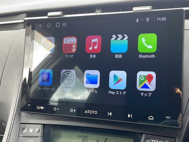 トヨタ プリウス S 山口県 2009(平21)年 14.1万km シルバーM 社外ディスプレィオーディオ/BT/純正フォグランプ/オートライト/ヘッドライトレベライザー/純正１５インチアルミホイール/コーナーセンサー/スマートキー/ビルトインETC/純正フロアマット/純正ドアバイザー/電動格納ドアミラー