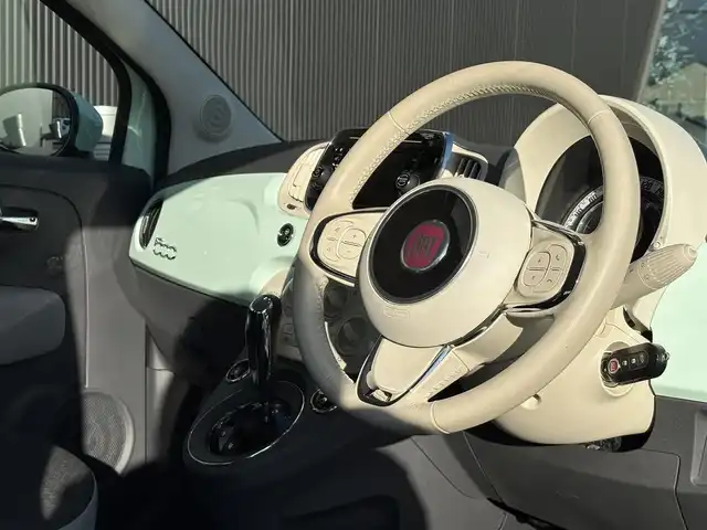 フィアット ５００ 1．2 ポップ 長野県 2017(平29)年 1.2万km LATTE MENTA 当店買取/　Ｕｃｏｎｎｅｃｔ/　純正オーディオ/　ＥＴＣ/　前後ドライブレコーダー/　シティモード切替/　ステアリングスイッチ/　キーレス/　純正フォグ/　ｂｌｕｅｔｏｏｔｈ/　保証書/　取説