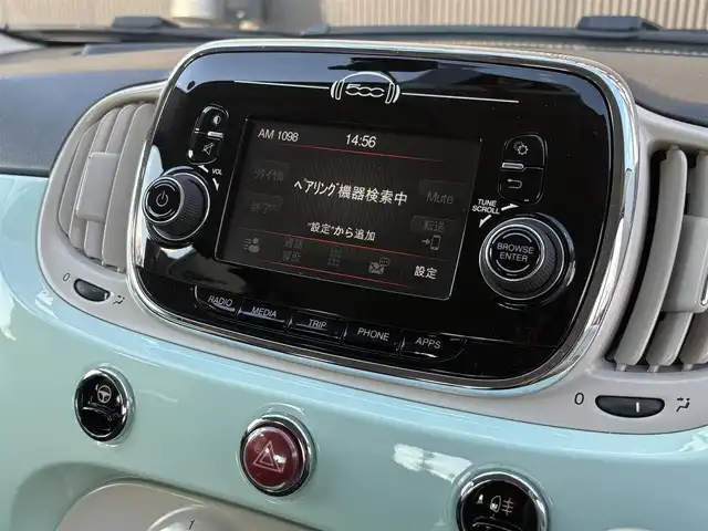 フィアット ５００ 1．2 ポップ 長野県 2017(平29)年 1.2万km LATTE MENTA 当店買取/　Ｕｃｏｎｎｅｃｔ/　純正オーディオ/　ＥＴＣ/　前後ドライブレコーダー/　シティモード切替/　ステアリングスイッチ/　キーレス/　純正フォグ/　ｂｌｕｅｔｏｏｔｈ/　保証書/　取説
