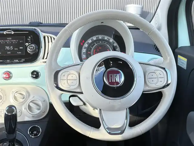 フィアット ５００ 1．2 ポップ 長野県 2017(平29)年 1.2万km LATTE MENTA 当店買取/　Ｕｃｏｎｎｅｃｔ/　純正オーディオ/　ＥＴＣ/　前後ドライブレコーダー/　シティモード切替/　ステアリングスイッチ/　キーレス/　純正フォグ/　ｂｌｕｅｔｏｏｔｈ/　保証書/　取説