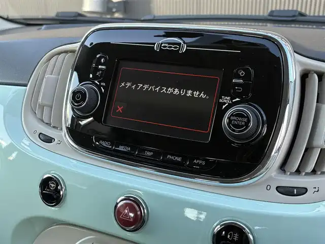 フィアット ５００ 1．2 ポップ 長野県 2017(平29)年 1.2万km LATTE MENTA 当店買取/　Ｕｃｏｎｎｅｃｔ/　純正オーディオ/　ＥＴＣ/　前後ドライブレコーダー/　シティモード切替/　ステアリングスイッチ/　キーレス/　純正フォグ/　ｂｌｕｅｔｏｏｔｈ/　保証書/　取説