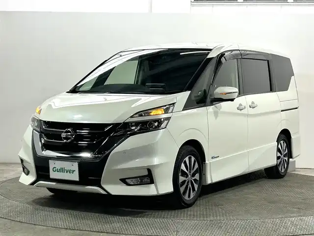 日産 セレナ ハイウェイスター 大阪府 2016(平28)年 5.6万km ブリリアントホワイトパール ALPINEナビ(フルセグ/Bluetooth) 360カメラ ETC 後席モニター デジタルインナーミラー 衝突軽減 クルコン パークアシスト コーナーセンサー 両側パワースライドドア 前後ドラレコ