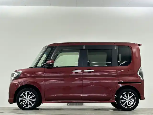 ダイハツ タント カスタム X トップED SA Ⅲ 埼玉県 2019(平31)年 1.2万km ファイアークォーツレッドM 純正ナビ　両側電動　温シート　全方位カメラ　ＥＴＣ　ドライブレコーダー　フルセグＴＶ　Ｂｌｕｅｔｏｏｔｈ　ＬＥＤヘッドライト　禁煙車　スマートキー　アイドリングストップ　衝突被害軽減　レーンアシスト