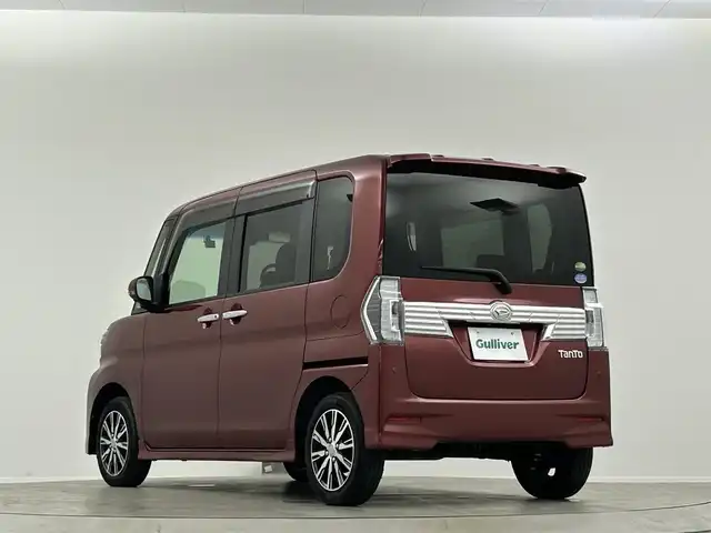 ダイハツ タント カスタム X トップED SA Ⅲ 埼玉県 2019(平31)年 1.2万km ファイアークォーツレッドM 純正ナビ　両側電動　温シート　全方位カメラ　ＥＴＣ　ドライブレコーダー　フルセグＴＶ　Ｂｌｕｅｔｏｏｔｈ　ＬＥＤヘッドライト　禁煙車　スマートキー　アイドリングストップ　衝突被害軽減　レーンアシスト
