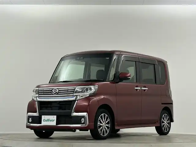 ダイハツ タント カスタム X トップED SA Ⅲ 埼玉県 2019(平31)年 1.2万km ファイアークォーツレッドM 純正ナビ　両側電動　温シート　全方位カメラ　ＥＴＣ　ドライブレコーダー　フルセグＴＶ　Ｂｌｕｅｔｏｏｔｈ　ＬＥＤヘッドライト　禁煙車　スマートキー　アイドリングストップ　衝突被害軽減　レーンアシスト