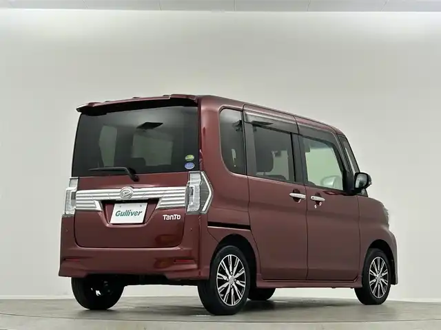ダイハツ タント カスタム X トップED SA Ⅲ 埼玉県 2019(平31)年 1.2万km ファイアークォーツレッドM 純正ナビ　両側電動　温シート　全方位カメラ　ＥＴＣ　ドライブレコーダー　フルセグＴＶ　Ｂｌｕｅｔｏｏｔｈ　ＬＥＤヘッドライト　禁煙車　スマートキー　アイドリングストップ　衝突被害軽減　レーンアシスト