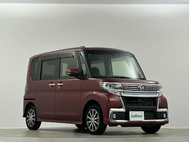 ダイハツ タント カスタム X トップED SA Ⅲ 埼玉県 2019(平31)年 1.2万km ファイアークォーツレッドM 純正ナビ　両側電動　温シート　全方位カメラ　ＥＴＣ　ドライブレコーダー　フルセグＴＶ　Ｂｌｕｅｔｏｏｔｈ　ＬＥＤヘッドライト　禁煙車　スマートキー　アイドリングストップ　衝突被害軽減　レーンアシスト