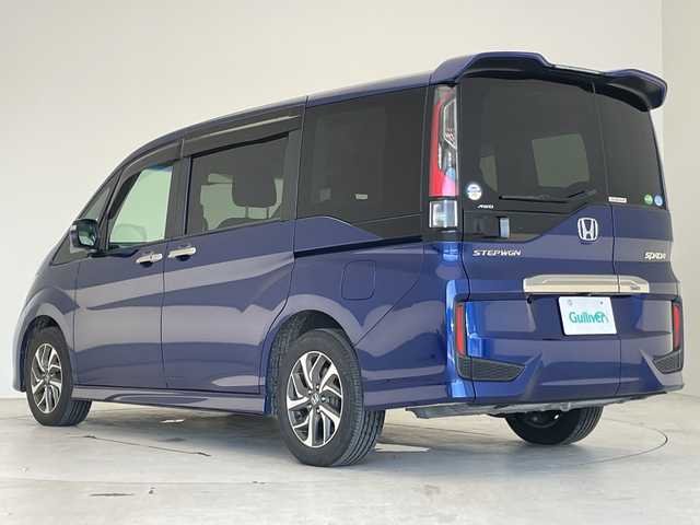 ホンダ ステップワゴン スパーダ クールスピリット 愛知県 2015(平27)年 5.1万km コバルトブルーパール 純正ナビ/全方位カメラ/両側パワースライドドア/レーダークルーズコントロール/シートヒーター/バックカメラ/コーナーセンサー/純正アルミホイール/LEDヘッドライト/リアオートエアコン/レーンキープアシスト/オートライト/ドライブレコーダー/ETC/衝突軽減システム/CD DVD/Bluetooth/ステアリングスイッチ/スマートキー/プッシュスタート