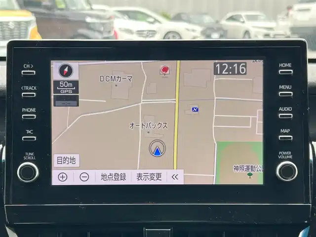 トヨタ カムリ X 滋賀県 2021(令3)年 3.8万km アティチュードブラックマイカ 9インチ純正ナビ/(FM/AM/USB/Bluetooth)/バックカメラ/ETC/前ドライブレコーダー/ＴｏｙｏｔａＳａｆｅｔｙＳｅｎｓｅ/・プリクラッシュブレーキアシスト	/・レーンキープアシスト		/・レーダークルーズコントロール/・標識検知機能	/電動格納ミラー/電子パーキング/ブレーキホールド/ステアリングスイッチ/オートライト/LEDヘッドライト/フロントフォグ/オートマチックハイビーム/フルオートエアコン/プッシュスタート/スマートキー/純正フロアマット/USB端子/ドライブモードセレクト/EVモード