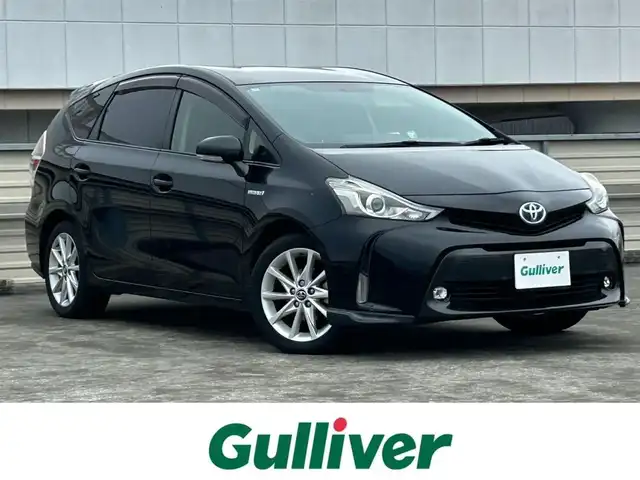 トヨタ プリウス α S ツーリングセレクション 静岡県 2015(平27)年 5.1万km アティチュードブラックマイカ スマートキー/プッシュスタート/トヨタ純正SDナビ/FM/AM/CD/フルセグTV/BT/ドライブレコーダー/バックカメラ/ビルトインETC/純正リアスポイラー/純正17インチAW/SRSエアバッグ/横滑り防止装置/LEDヘッドライト/スペアキー