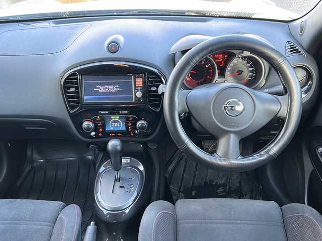 日産 ジューク ニスモ 秋田県 2013(平25)年 8.3万km ブリリアントホワイトパール 純正SDナビ/純正TV、CD/バックカメラ/ドライブレコーダー/社外」18インチAW/ETC/スペアキー/取り扱い説明書