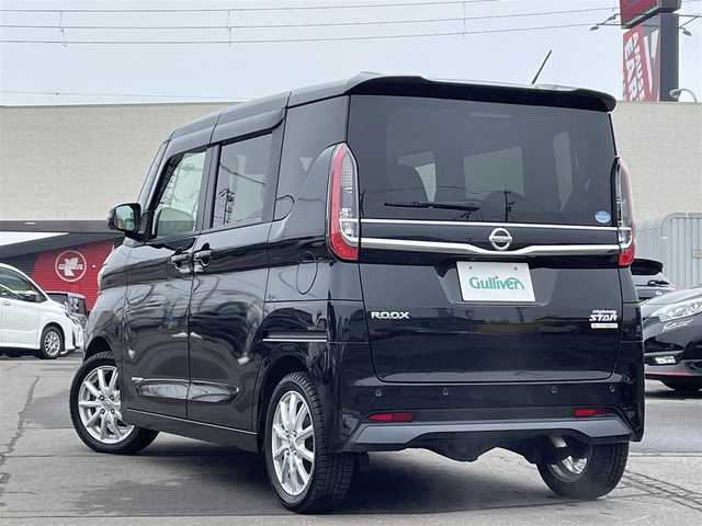 日産 ルークス ハイウェイスター Gターボ 道東・釧路十勝 2021(令3)年 2.2万km ブラック 4WD/ワンオーナー/運転支援システム/・エマージェンシーブレーキ/・車線逸脱警報/・先行車発進お知らせ/・標識表示/ (速度/道路)/・ソナー/ (フロント/リア)/・ふらつき警報/純正メモリナビ/ (CD/DVD/BT)/フルセグTV/バックカメラ/アラウンドビューモニター/純正ドライブレコーダー/革巻きステアリング/ステアリングスイッチ/シートヒーター/ (運転席/助手席)/片側パワースライドドア/オートスライドドアスイッチ/プッシュスタート/スマートキー/スペアキー/純正15インチAW付サマータイヤ積込/純正15インチAW/純正LEDヘッドライト/オートライト/オートマチックハイビーム/ヘッドライトレベライザー/フォグランプ/ウインカーミラー/電動格納ミラー/純正ドアバイザー/純正フロアマット/アイドリングストップ/ナビ取扱説明書/取扱説明書/保証書