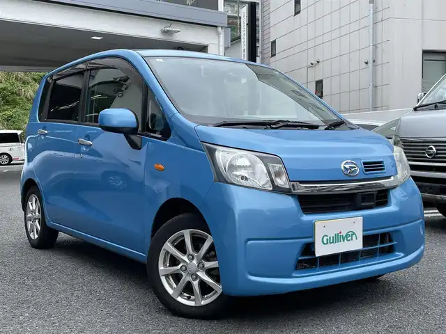 ダイハツ ムーヴ X ターボ SA 神奈川県 2014(平26)年 4.3万km ファインブルーマイカメタリック 社外メモリナビ/（CD/DVD/BT/フルセグTV）/バックカメラ/ETC/衝突軽減ブレーキ/コーナーセンサー/横滑り防止システム/電動格納ミラー/プッシュスタート/保証書あり/取扱説明書あり