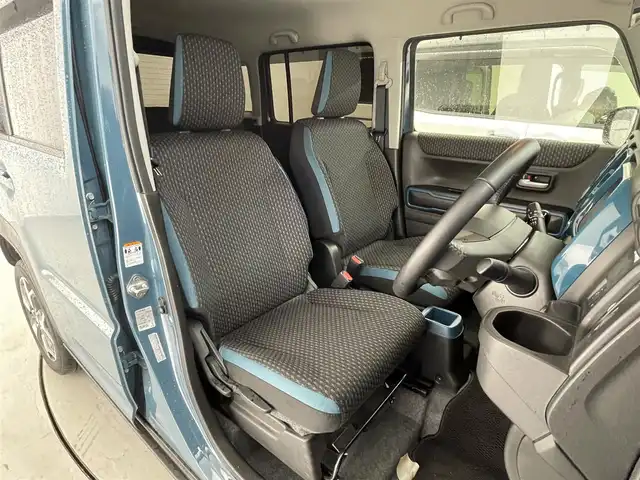 スズキ ハスラー HYBRID X 滋賀県 2023(令5)年 1.8万km デニムブルー ガンメタリック 2トーン 禁煙車/社外７型ナビ（ＣＤ／ＤＶＤ／Ｂｌｕｅｔｏｏｔｈ／フルセグ）/前後ドラレコ/衝突軽減ブレーキ/リアソナー/クルコン/レーンキープアシスト/ＥＴＣ/オートライト/運転席助手席シートヒーター/電格ミラー/ステアリングリモコン/プッシュスタート/スマートキー