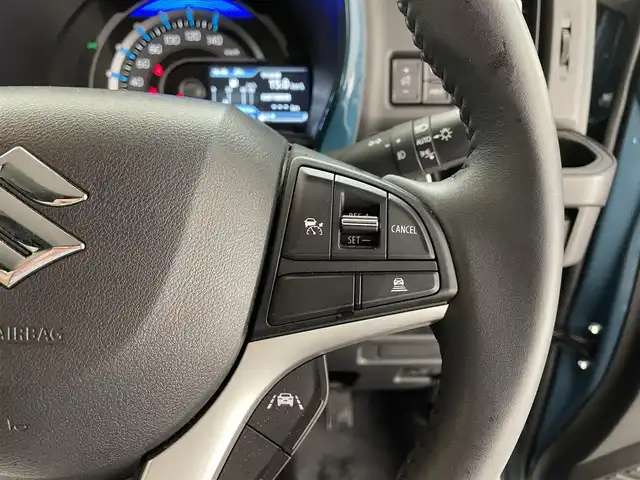 スズキ ハスラー HYBRID X 滋賀県 2023(令5)年 1.8万km デニムブルー ガンメタリック 2トーン 禁煙車/社外７型ナビ（ＣＤ／ＤＶＤ／Ｂｌｕｅｔｏｏｔｈ／フルセグ）/前後ドラレコ/衝突軽減ブレーキ/リアソナー/クルコン/レーンキープアシスト/ＥＴＣ/オートライト/運転席助手席シートヒーター/電格ミラー/ステアリングリモコン/プッシュスタート/スマートキー