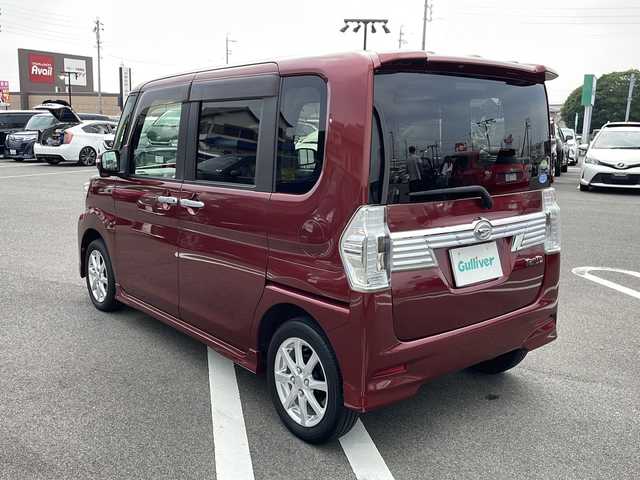 ダイハツ タント カスタム X 岐阜県 2016(平28)年 5.6万km ファイアークォーツレッドM 登録時走行距離：55370km/純正SDナビ（NSZN-W66D）/バックカメラ/フルセグテレビ・CD・DVD・BT・AM・FM・SD・USB/前後ドライブレコーダー/パワースライドドア/ETC/LEDヘッドライト/オートライト/プッシュスタート/スマートキー/純正14インチアルミホイール/横滑り防止装置/盗難防止装置/ドアバイザー/純正フロアマット/スペアキー後送