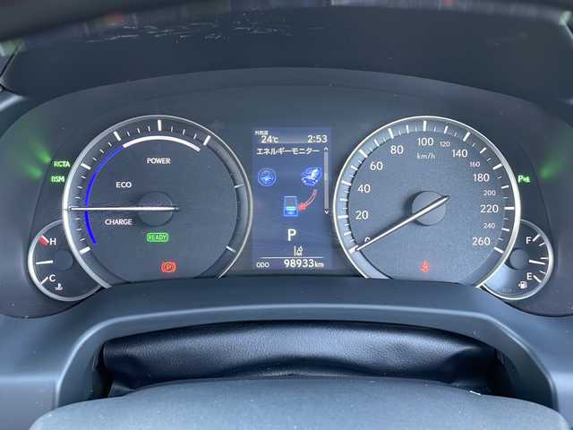 レクサス ＲＸ 450h バージョンL 富山県 2019(平31)年 9.9万km グラファイトブラックガラスフレーク 禁煙車/４ＷＤ/ワンオーナー/純正ディスプレイオーディオナビ/　・BlueTooth/CD/DVD/　・フルセグTV/全方位カメラ/社外後席モニター/トヨタセーフティセンス/　・クルーズコントロール/　・レーンキープアシスト/　・衝突軽減ブレーキ/　・コーナーセンサー/純正フロアマット/純正アルミホイール/電動リアゲート/シートベンチレーション/　・ヒートシーター(全席)/　・エアシート(運転席・助手席)/オートライト/オートマチックハイビーム/LEDヘッドライト/ハンドルウォーマー/電動格納ミラー/ドライブレコーダー/ETC2.0/保証書・記録簿/取扱説明書