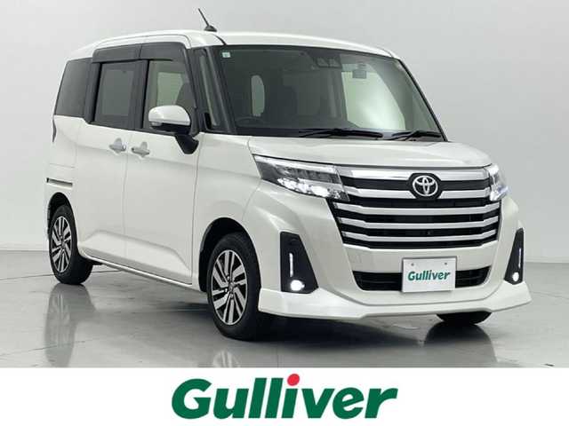トヨタ ルーミー カスタムG 熊本県 2023(令5)年 1.1万km パールホワイトⅢ 純正9インチディスプレイオーディオ（ＡｐｐｌＣａｒＰｌａｙ・ＡｎｄｒｏｉｄＡｕｔｏ・ＢＴ・フルセグ・ＵＳＢ）/TVキャンセラー/全周囲カメラ　/社外前後ドライブレコーダー　/ビルトインＥＴＣ２．０　/両側パワースライドドア/スマートアシスト/・衝突軽減ブレーキ/・アダブティブクルーズコントロール/・先行車発進お知らせ機能/・レーンキープアシスト/・前後誤発進抑制機能/・標識認識システム/横滑り防止/アイドリングストップ/前後クリアランスソナー　/電動パーキングサポート/ブレーキホールド/純正フロアマット/純正１４インチAW/オートライト/オートマチックハイビーム/LEDヘッドライト/フォグランプ/スマートキー/プッシュスタート/スペアキー1本/保証書/取扱説明書