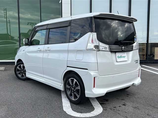 スズキ ソリオ バンディット HV MV 岐阜県 2019(平31)年 3万km ピュアホワイトP 登録時走行距離29609km/純正ナビ/フルセグテレビ/シートヒーター/クルーズコントロール/両側パワースライドドア/ETC/純正アルミホイール/Bluetooth接続/スマートキー/LEDヘッドライト/エアバッグ/オートライト/ドライブレコーダー/プッシュスタート/オートマッチックハイビーム/レーンキープアシスト/純正フロアマット
